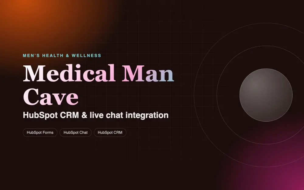 HubSpot CRM & Live Chat for Medical Man Cave