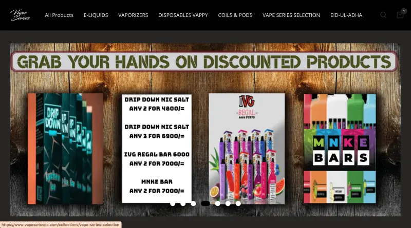 VapeSeries: E-commerce store
