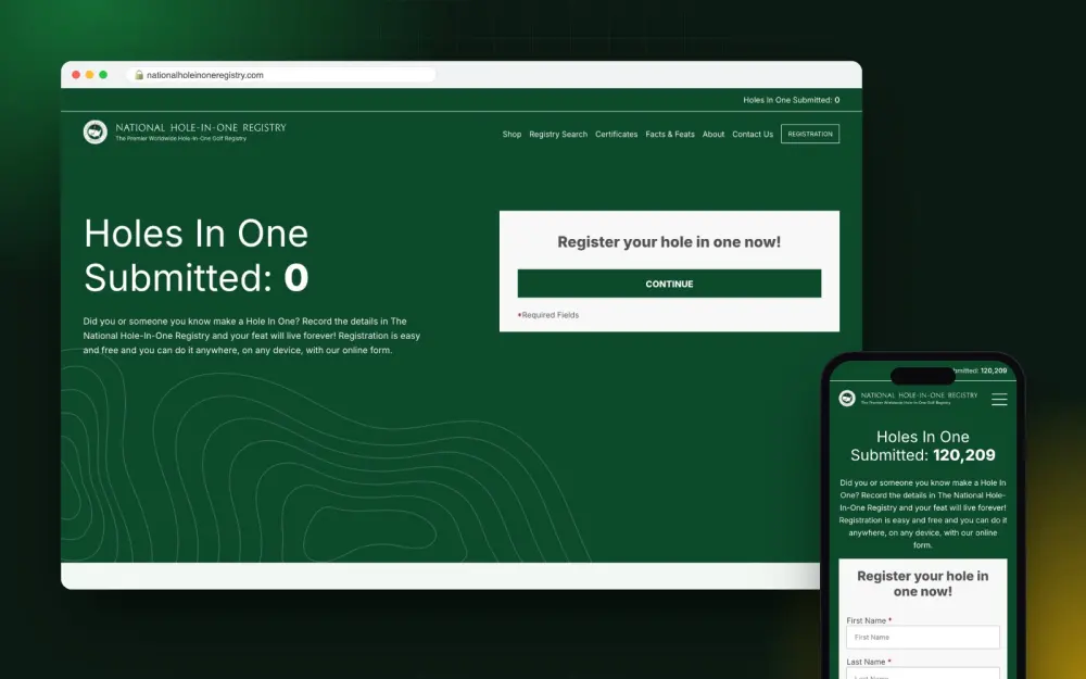 WordPress → React Migration for National Hole in One Registry